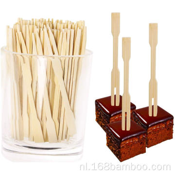 Bamboo Fruit Forks Cake Picks met aangepast pakket